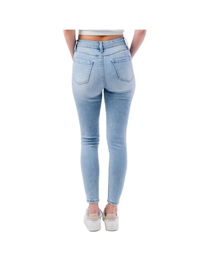 Jeans skinny Balam lavado claro corte cintura para mujer