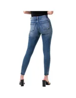 Jeans skinny Balam deslavado corte cintura alta para mujer