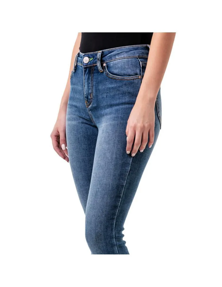 Jeans skinny Balam deslavado corte cintura alta para mujer