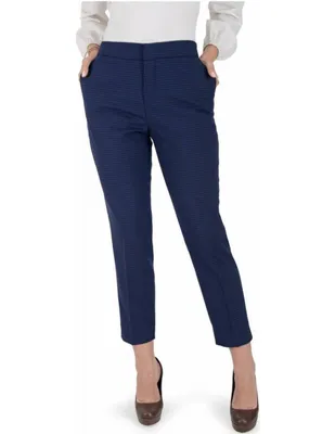 Pantalón Gloria Vanderbilt slim a cuadros para mujer