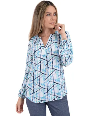 Blusa Gloria Vanderbilt manga larga para mujer