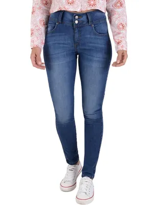 Jeans skinny Supply lavado medio corte cintura para mujer