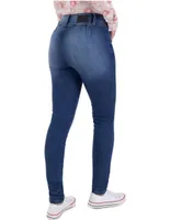 Jeans skinny Supply lavado medio corte cintura para mujer