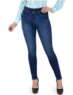 Jeans slim Gloria Vanderbilt lavado claro corte cintura para mujer