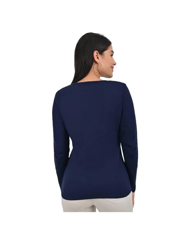 Playera Supply cuello henley para mujer