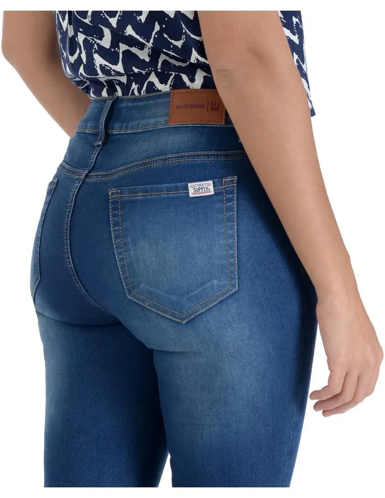 Jeans skinny Supply corte cintura para mujer