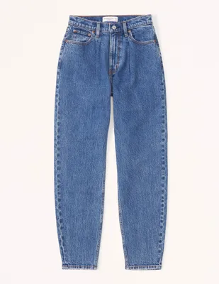 Jeans mom Abercrombie & Fitch corte cadera para mujer