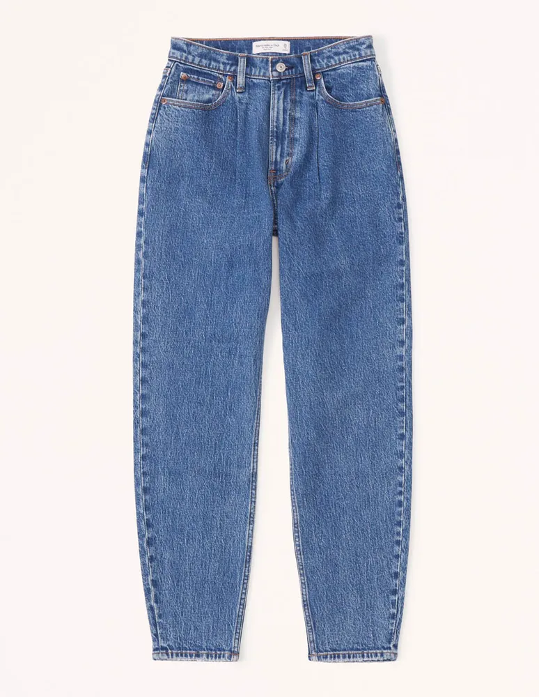 Jeans mom Abercrombie & Fitch corte cadera para mujer