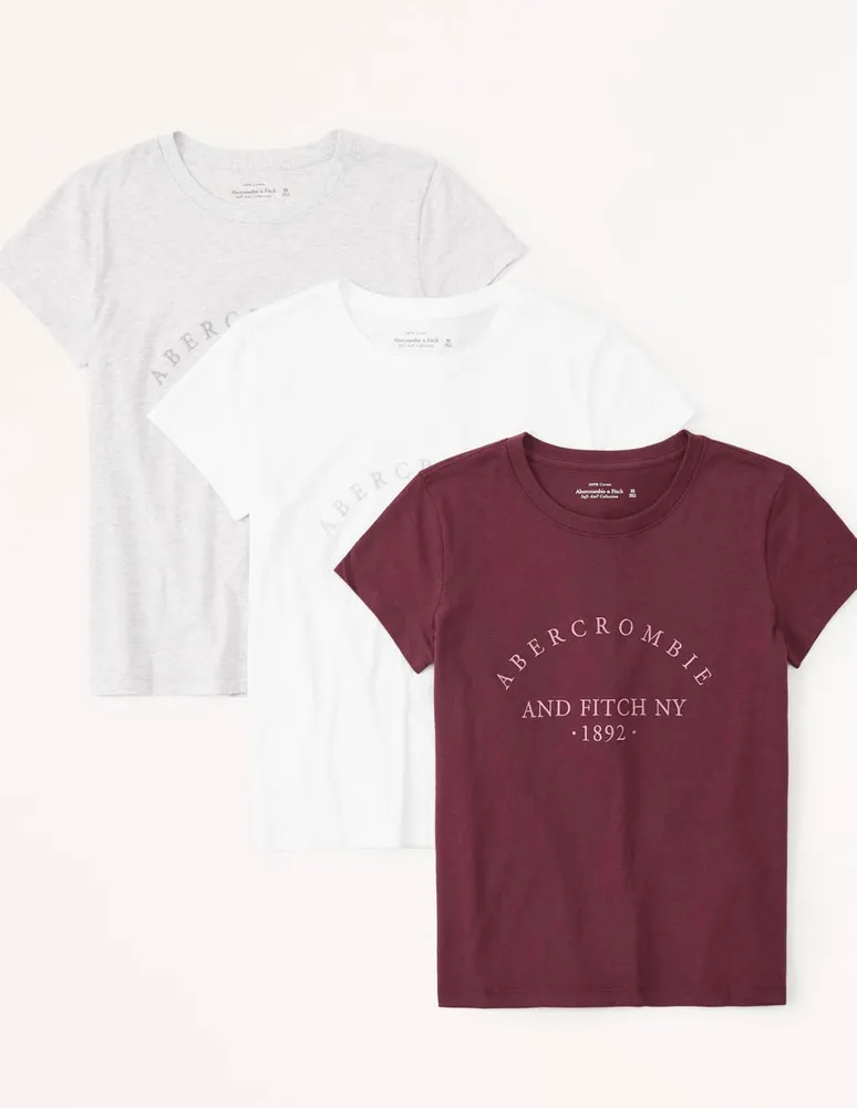 Set de playera Abercrombie & Fitch cuello redondo para mujer