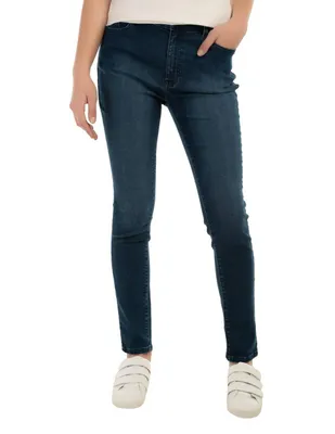 Jeans skinny 365 Essential deslavado corte cintura para mujer