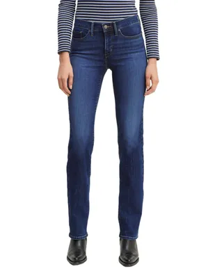 Jeans straight Levi's 314 lavado bitono corte cintura para mujer
