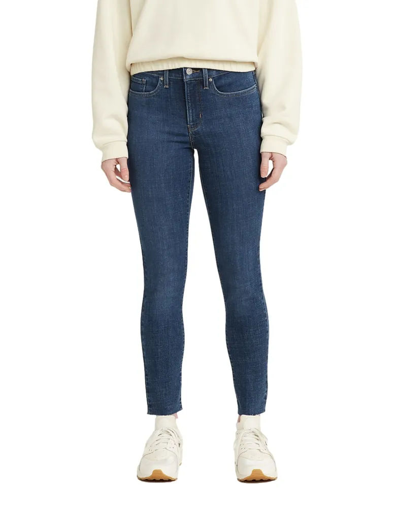 Jeans skinny Levi's lavado obscuro corte cintura para mujer