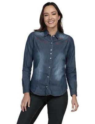 Blusa Wrangler manga larga para mujer