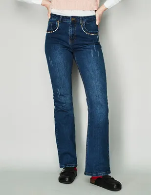 Jeans slim Dándara corte cintura para mujer