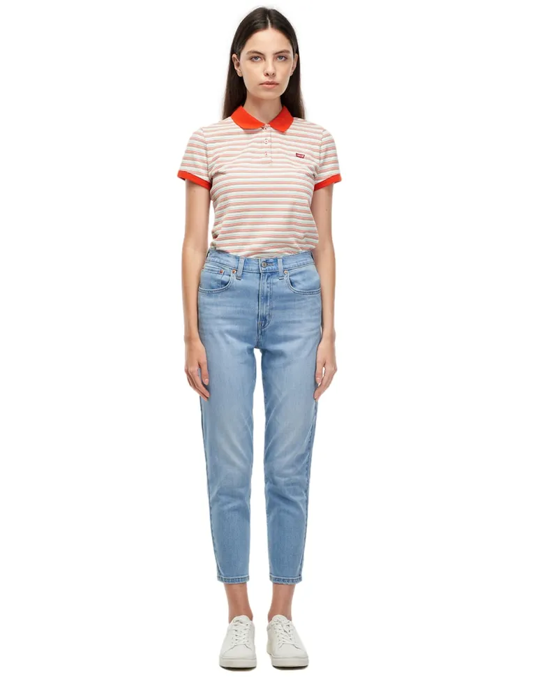 Jeans boyfriend Levi's lavado claro corte cintura alta para mujer