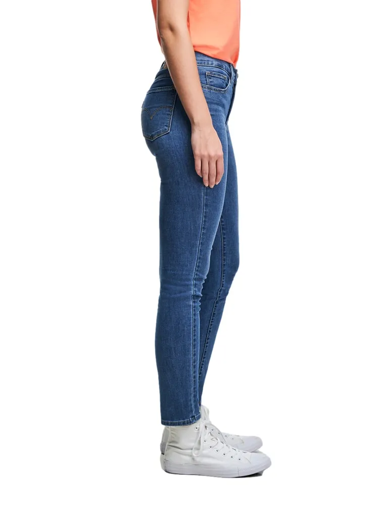 Jeans slim Levi's 312 lavado medio corte cintura para mujer