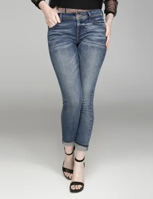 Jeans skinny Guess lavado medio corte cadera para mujer