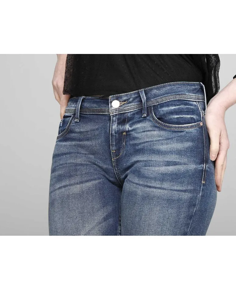 Jeans skinny Guess lavado medio corte cadera para mujer