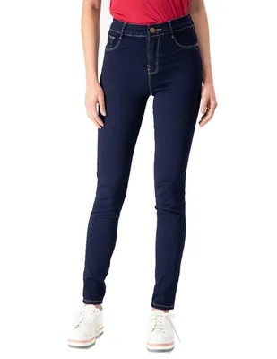Jeans skinny Ivonne lavado medio corte cintura para mujer