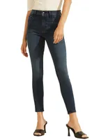 Jeans skinny Guess lavado medio corte cadera para mujer