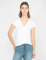 Playera DKNY cuello V para mujer