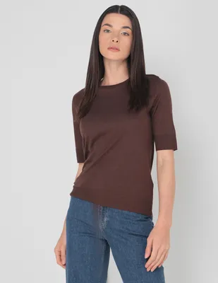 Playera manga corta Calvin Klein cuello redondo para mujer