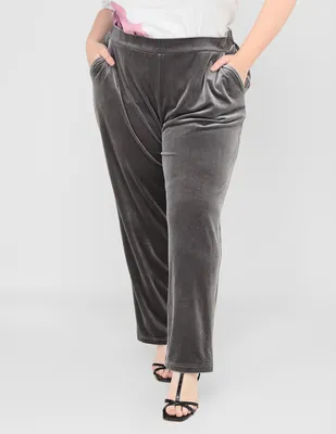 Pants straight LIEB Plus con elástico para mujer