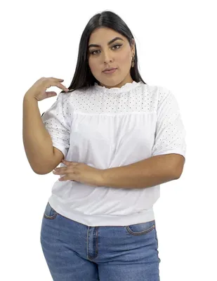 Blusa casual manga corta Locura para mujer