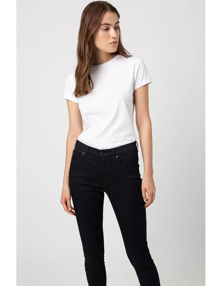 Jeans skinny HUGO lavado obscuro corte cadera para mujer