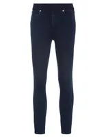 Jeans slim HUGO lavado obscuro corte cintura para mujer