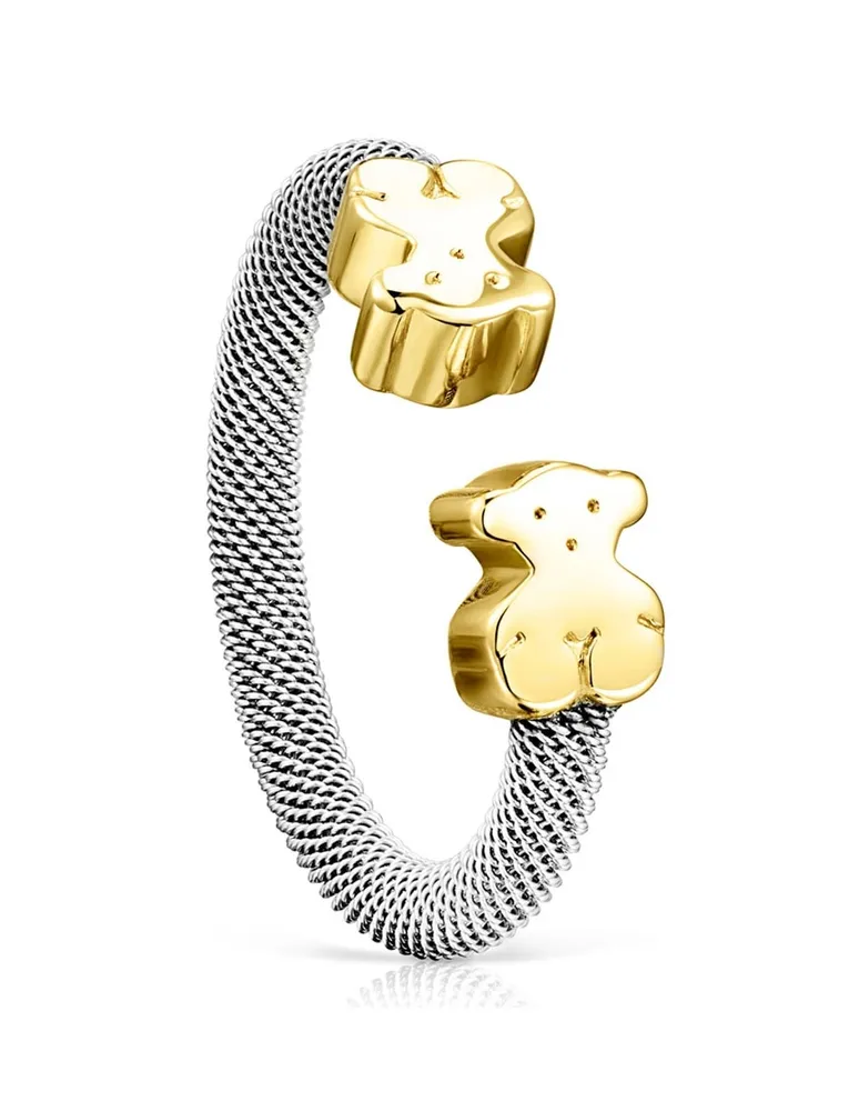 Anillos TOUS Silueta Plata Con Oro Joyería Brillantes