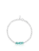 Pulsera Tous de plata con acabado esmaltado