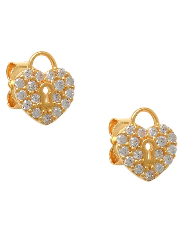 Aretes largos Lusso de oro amarillo 14 k