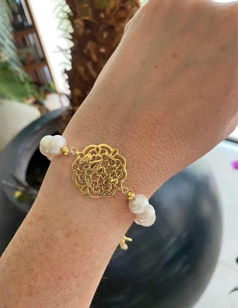 Pulsera Ablime Joyería Mándalas con acabado baño de oro