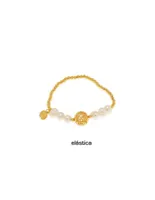 Pulsera Ablime Joyería Perlas con acabado baño de oro