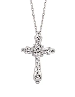 Dije de cruz Artre de plata P925 zirconia