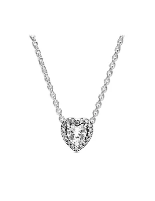 Collar de plata P925 Pandora Corazón Elevado