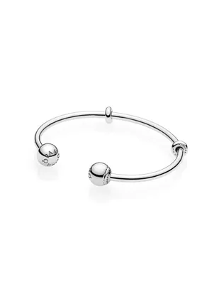 Pulsera Pandora de plata con acabado lustre