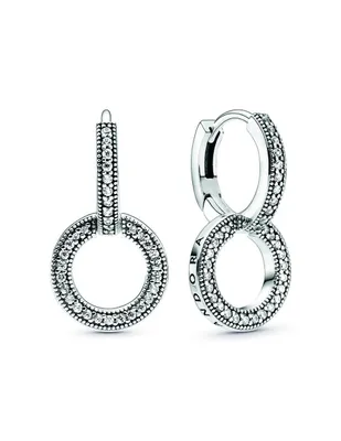 Aretes de plata P925 Pandora zirconia