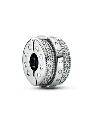 Dije circular Pandora de plata zirconia cúbica