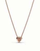 Collar Pandora Corazón Brillante zirconia cúbica