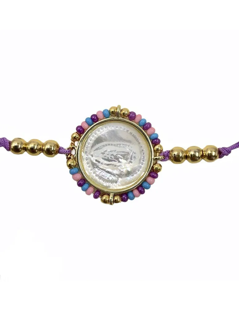 Pulsera Mancini con medalla en madre perla