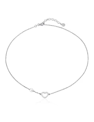 Collar de plata P925 Majorica Pure Love perla