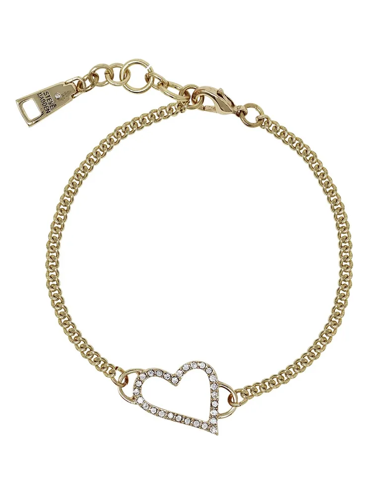 Pulsera Steve Madden Heart con acabado pulido