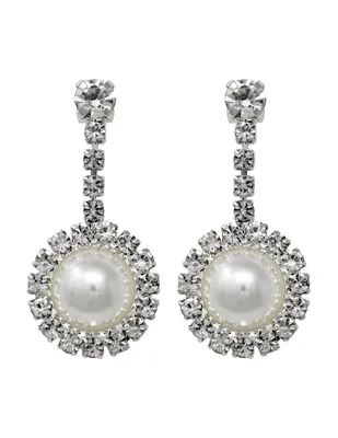 Aretes largos Napier Royal Pearls fantasía