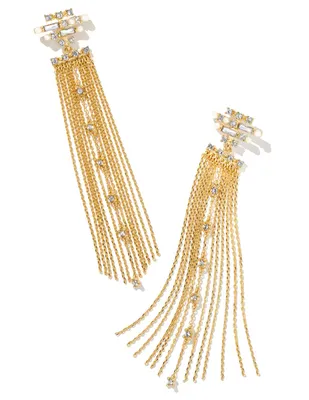 KENDRA SCOTT Aretes largos Kendra Scott de oro 14 k