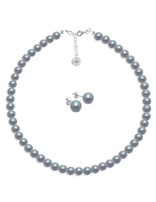 Aretes y collar Zvezda Pearls de plata P 925 cristal