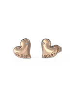 Broqueles de corazón Guess Fluid Hearts zirconia