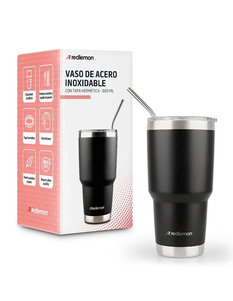 Vasos de Vidrio Redlemon Doble Pared Térmico Tazas para Café 4 Piezas