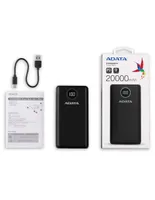 Power Bank 20000 mAh Adata P20000QCD Tipo C AP20000QCD-DGT-CBK